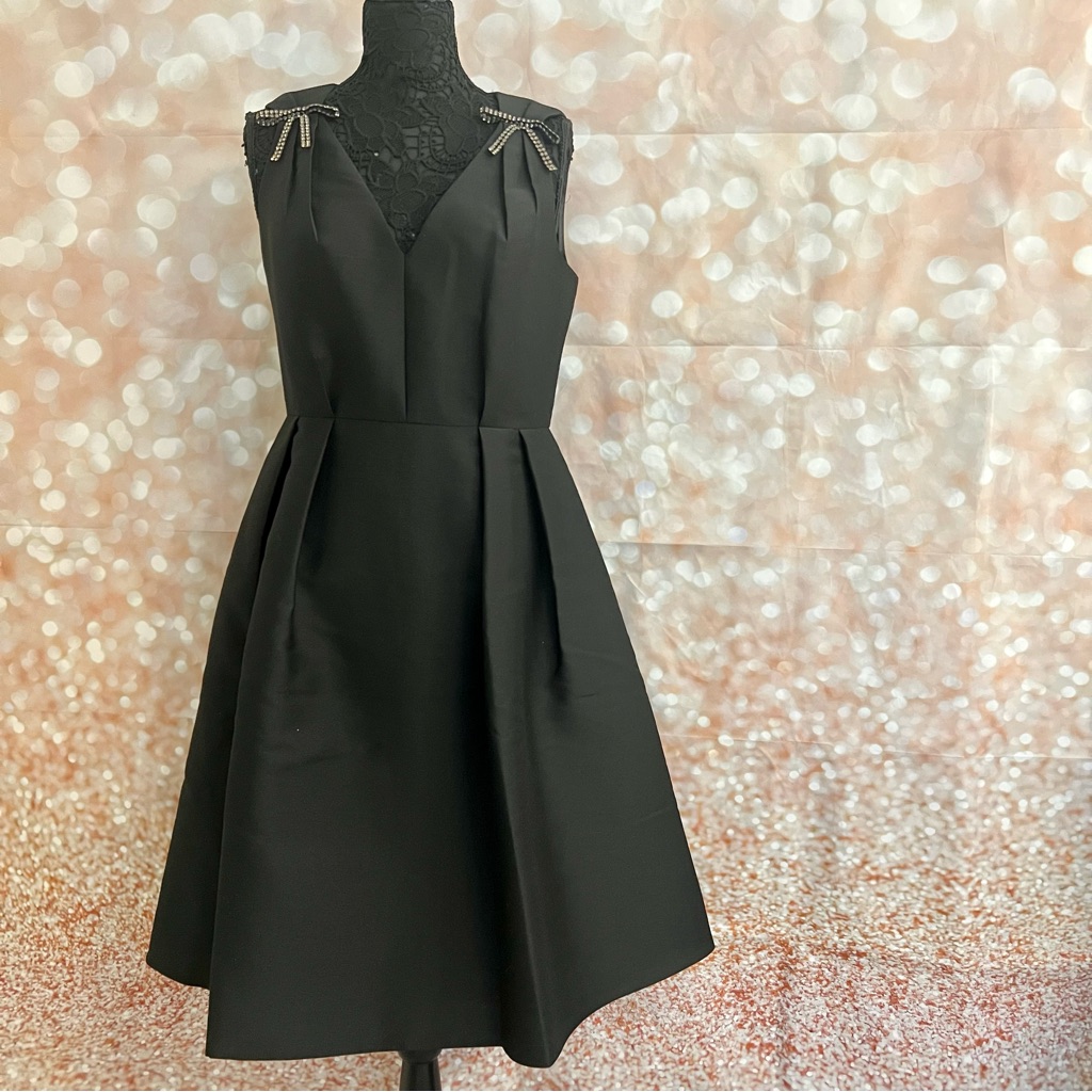 Kate Spade Run Wild Bow Embellished Cocktail Dress Lbd Us 10